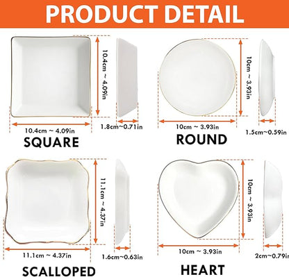 Custom Date Calendar Ring Dish Engagement Gift, Announcement Engaged Trinker Holder, Jewelry Tray Gifts for Newly Engaged Couple, Anniversary Wedding Gift for Her Bride Friend