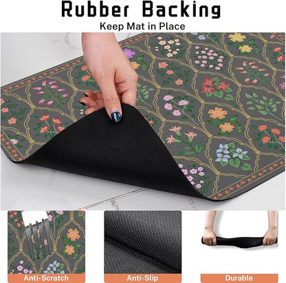 Absorbent Pet Dog Bowl Mat for Food and Water, Pet Cat Food Feeding Mat with Non Slip Rubber Backing, Dog Food Mats for Floors Waterproof, 24"x32"