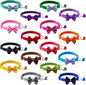 16 PCS Cute Cat Collars with Bells - Breakaway Collars for Girls & Small Kittens - Pink, Bowtie Design - Kitten Supplies