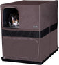 Pet Gear Pro Pawty for Cats with littertraX Mat, Put an end to Scattered Litter, Foldable, Easy Clean, Litterbox not Included, Chocolate