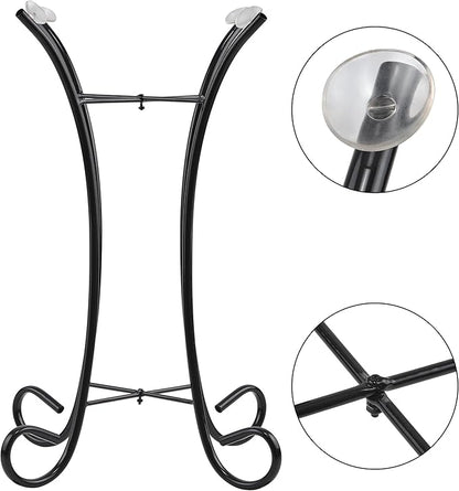 Alpine Corporation 18" Outdoor Birdbath Bowl Topper with Metal Stand, Garden Decor