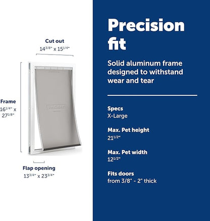 PetSafe Freedom Aluminum Dog and Cat Door - Durable Frame - Small, Medium, Large, X-Large