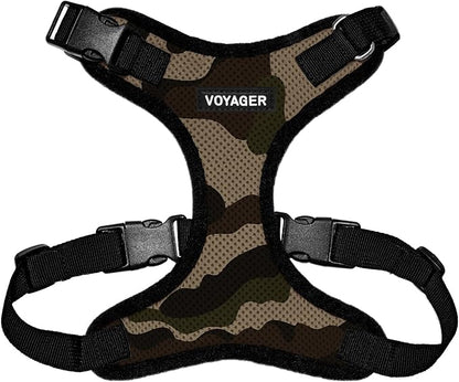 Voyager Step-in Pet Harness - All Weather Mesh, Adjustable Step in Harness for Cats and Dogs by Best Pet Supplies - Army/Black Trim, XS