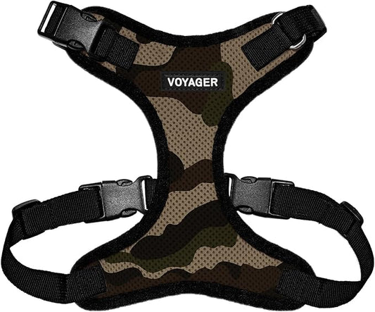 Voyager Step-in Pet Harness - All Weather Mesh, Adjustable Step in Harness for Cats and Dogs by Best Pet Supplies - Army/Black Trim, XS