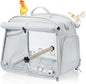 Small Bird Carrier Bag, Portable Travel Parrot Parakeet Carrier Cage with Perch and Easy Clean Tray, Lightweight Bird Backpack for Vet Visit Shopping and Outdoor Adventure