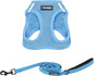 Best Pet Supplies Voyager Step-in Air All Weather Mesh Harness and Reflective Dog 5 ft Leash Combo with Neoprene Handle, for Small, Medium and Large Breed Puppies - Set (Baby Blue), XL