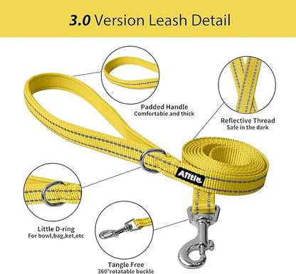 AIITLE Dog Harness, No-Pull Cat Harness with a Leash, Adjustable Reflective Dog Vest, Cat Harness Escape Proof, Outdoor Walking, Running,Training for Extra Small Dogs and House Cats Yellow XXXS