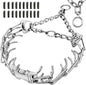 Stainless Steel Dog Collar, Tangle-Free 360° Swivel Collar with Quick-Release Buckle, Adjustable for Small, Medium and Large Dogs (M-3.0mm)