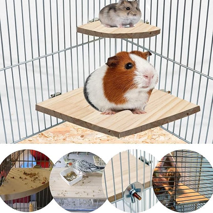Bird Perch Platform Stand,Wood Perch Bird Platform Parrot Stand Playground Cage Accessories for Small Anminals Rat Hamster Gerbil Rat Mouse Lovebird Finches Conure Budgie Exercise Toy