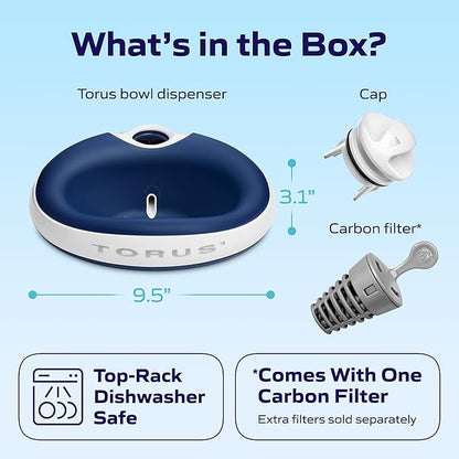 Filtered Portable Dog Water Dispenser [Upgraded 2026], 1L / 34oz, Automatic Pet Water Dispenser, No Spill, Noise-Free Dog Water Bowl Dispenser, No Power, Ideal for Small Pets