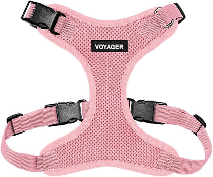 Voyager Step-in Pet Harness - All Weather Mesh, Adjustable Step in Harness for Cats and Dogs by Best Pet Supplies - Pink, S