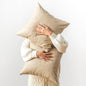 Oversized Vintage Decorative Pillow Covers, Pack of 2 Soft Rustic Abrasion Leather Throw Pillow Covers, for Home Decor Outdoor Waterproof Pet Hair Resistant Cushion Cover 26x26 inch Beige