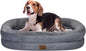 Orthopedic Waterproof Large Dog Bed: Memory Foam Washable Dog Bed with Bolsters -Removable Orthopedic Cover for Medium L XL Large Sized Pet-Non-Slip