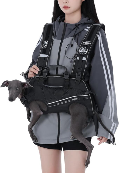 Dog Lift Harness for Small Dogs,Dog Backpack Carrier,Adjustable Padded Breathable Straps for Dogs, Disabled, Joint Injuries, Arthritis,XL(24-35LBS)