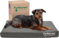 Furhaven Water-Resistant Cooling Gel Dog Bed for Medium/Small Dogs w/ Removable Washable Cover, For Dogs Up to 35 lbs - Indoor/Outdoor Logo Print Oxford Polycanvas Mattress - Stone Gray, Medium