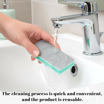 4 PCS Fish Tank Cleaning Tools, Aquarium Glass Cleaner Sponge Double Sided Sponge Brush Fish Tank Glass Surface buildew Remover Double Sided Aquarium Cleaning Pad for Fishes Turtle Tanks
