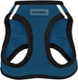 Best Pet Supplies - All Weather Mesh / Plush, Reflective, No Pull Harness for Small, Medium Dogs, Cats - Secure with Hook & Loop Fastener, Buckle, Double D-Rings - Blue/Black Trim, XL