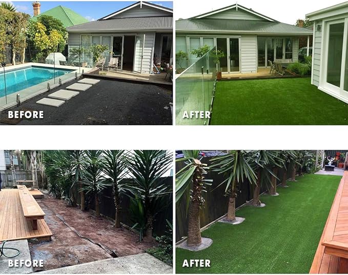 Petgrow Synthetic Artificial Grass Turf 11FTX27FT for Indoor Outdoor Dog Synthetic Grass Mat, Party Wedding Christmas Balcony Garden Astro Turf Rug,Drainage Holes Faux Fake Grass Rug Carpet for Pets