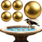 4 Pcs Bird Bath Copper Disk Balls, Spherical Design Purity Disk for Maximum Surface Contact, Natural Water Purification, Universal Fit Outdoor Birdbaths, All Season Use(Brass,20 mm)