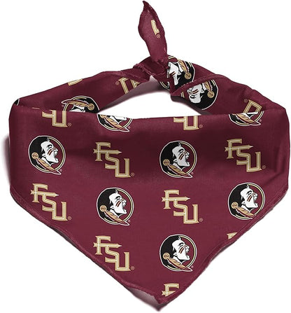 Florida State Seminoles Officially Licensed Bandana for Dogs and Cats | Fits Pets Great Gift Idea | Easy-to-Tie (Large, 28")