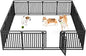 New Thickened Version Dog Playpen, 32 Inch Dog Fences for The Yard, Portable Outdoor Dog Playpen for Large/Medium/Small Dogs, Foldable Metal Dog Dlaypen, with Doors (16 Panels, 32 Inch)