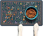 Absorbent Pet Dog Bowl Mat for Food and Water, Pet Cat Food Feeding Mat with Non Slip Rubber Backing, Dog Food Mats for Floors Waterproof, 12"x20"