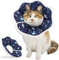 Soft Cat Cone, Adjustable Recovery Collar After Surgery to Prevent Licking Wound, Protective Cat Neck Cone, Comfortable Pet Elizabethan Collar for Cats Kittens and Puppies (S)