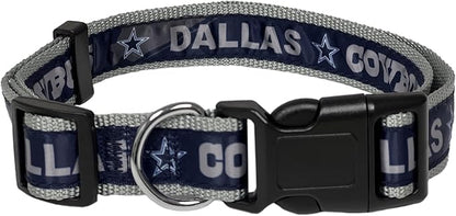 Dallas Cowboys NFL Dog & Cat Collar, X-Large Football Team Collar - Shiny & Colorful Licensed by The NFL
