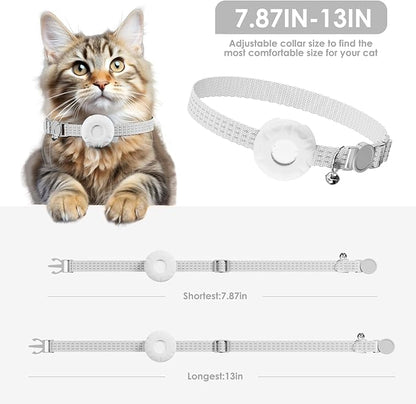 Cat GPS Tracker for Cats, Waterproof Pet GPS Tracker, Compatible with Apple Find My App (Only iOS), No Monthly Fee, White