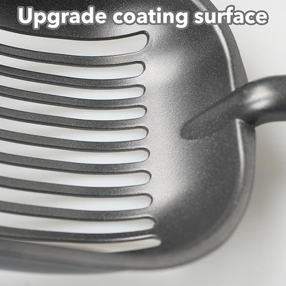 Cat Litter Scoop, Kitty Metal Scooper, Aluminum Alloy Sifter, Kitten Pooper Lifter, Deep Shovel, Long Handle, Poop Sifting, Durable, Heavy Duty, for Litter Box