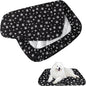 Waterproof Dog Bed Covers Replacement Washable Pet Hair Easy to Remove, Noiseless Quilted Puppy Pet Bed Cover Lovely Black Star Print 32x44 Inches, for Dog/Cat, Cover Only