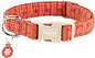 Faygarsle Christmas Dog Collar, Red Nordic Pattern, Plastic Buckle with Metal D-Ring, Holiday Pet Accessory,for Small Medium Large Dogs L