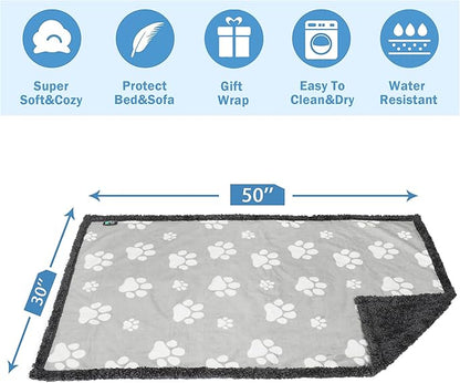 Kritter Planet Waterproof Dog Blanket, Reversible Water Proof Pet Blanket for Couch, Bed & Car, Washable Couch Covers for Medium Dogs - Protects Furniture from Fur, Dirt, and Accidents