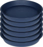 6 Pack Plant Saucer Drainage Tray, Plastic Plant Water Tray, 6 inch Flower Saucers for Indoors, Plant Dishes for Pots Base (6 inch, Blue)