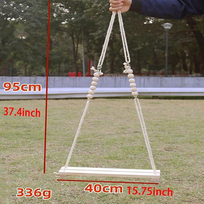1 Pack Wooden Chicken Swing Toy, Rooster Swing for All Kinds of Birds, a Rooster Chicken, Even a Parrot