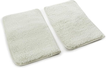 Sherpa Replacement Liners for Travel Pet Carriers - Soft Absorbent Cat & Dog Kennel Pad with Waterproof Backing, Machine Washable Crate Pads, 19x12.25in - 2 Pack, White, Large