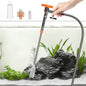 Pawfly 3-in-1 Aquarium Water Changer, Gravel Cleaner & Tank Brush – Fish Tank Cleaner with Adjustable Flow, Extendable 11–16in Tubing & 3.75ft Hose for Sand Washing, Water Changing and Maintenance