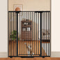 51'' Extra Tall Cat Gate 30-49.2'' Wide for Doorways Hallways, Pressure Mounted Pet Barrier Dog Gates No Drilling Auto Close, Cat Fence Indoor Climb Proof (Black)
