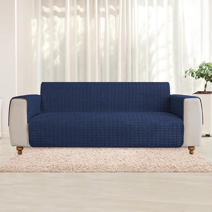 Muamar Dog Bed Cover Sofa Protector,Anti Slip Waterproof Sofa Covers for Living Room Couch Covers,Sofa Mat,Seat Cover, Dog Mat,Pet Pad for Furniture 1 Piece (60x82 inch, Dark Blue)