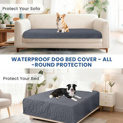 Waterproof Couch Covers for Pets, Waterproof Dog Bed Cover, Anti-Slip Soft Dog Blankets, Couch Cover for Dogs Washable, Pet Blanket for Puppy Large Dogs Cat (30x70 Inch, Dark Grey)