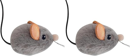 Catstages Squeak Squeak Mouse Cat Toy with Touch-Activated Sound & Catnip,Gray,(Pack of 2)