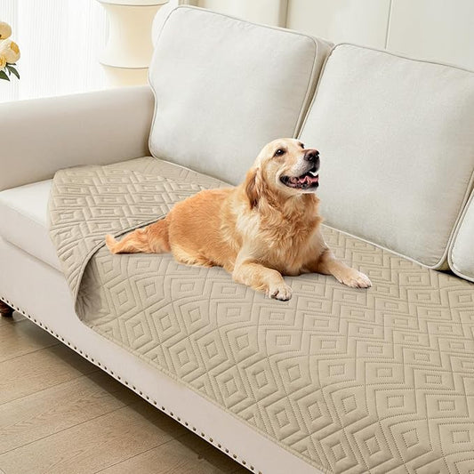 hyha Waterproof Dog Blanket, Soft Dog Bed Cover Pet Blankets, Waterproof Sofa Couch Cover for Dogs Washable, Reversible Pet Couch Covers for Sofa Furniture (30x70 Inch, Taupe/Taupe)