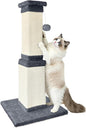 AGYM Cat Scratching Post, 32 Inch Cat Scratching Posts for Large Cats, Scratching Posts for Indoor Cats Adults, Cat Scratch Post with Nature Sisal, Deep Gray