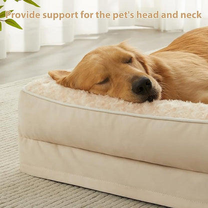 BFPETHOME Orthopedic Dog Beds for Large Dogs-Waterproof Sofa Dog Bed with Removable Washable Cover, Large Pet Bed with Waterproof Lining and Nonskid Bottom,Pet Bed for Dogs