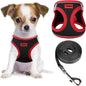 YIMEIS Dog Harness and Leash Set, No Pull Soft Mesh Pet Harness, Reflective Adjustable Puppy Vest for Small Medium Large Dogs, Cats (Black & red 01, X-Small (Pack of 1)