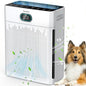Air Purifiers for Home, PM 2.5 Air Quality Monitor Cover Up to 2200 Ft² with Pet mode, Timer, HEPA Air Purifier with Washable Pre-filter, Fragrance Sponge for Smoke, Odor, Dander, Pollen (Black)