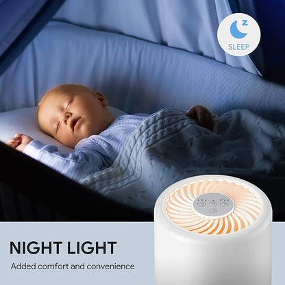 Air Purifiers for Bedroom, FULMINARE H13 True HEPA Air Filter, Quiet Air Cleaner With Night Light, Portable Small Air Purifier for Home, Office, Living Room