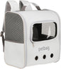 Pet Backpack Carrier, Portable and Ventilated, Oxford Cloth, Dogs Cats and Small Animals Travel Bag 14.17", (White, 1 Pcs), Intended for Hiking/Camping/Traveling