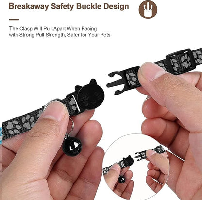 GPS Tracker for Cats, Mini GPS Pet Tracker with Collar, IP68 Waterproof Cat Trackers,No Monthly Fee,Work with Apple Find My(iOS Only),Smart Trackers for Pets(Black)