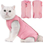 Avont Cat Recovery Suit - Kitten Onesie for Cats After Surgery, Cone of Shame Alternative Surgical Spay Suit for Female Cat, Post-Surgery or Skin Diseases Protection -Pink(S)